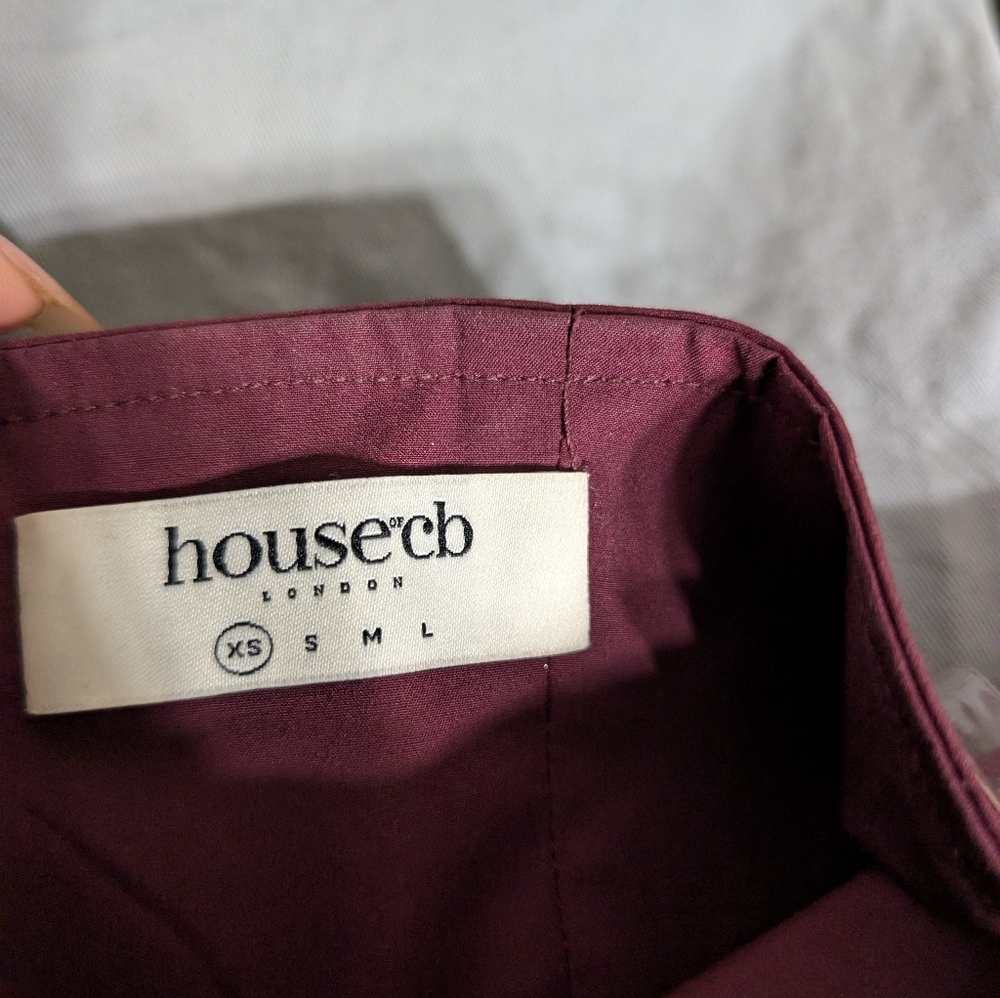 House of CB Burgundy Backless Dress - Picture 4 of 5